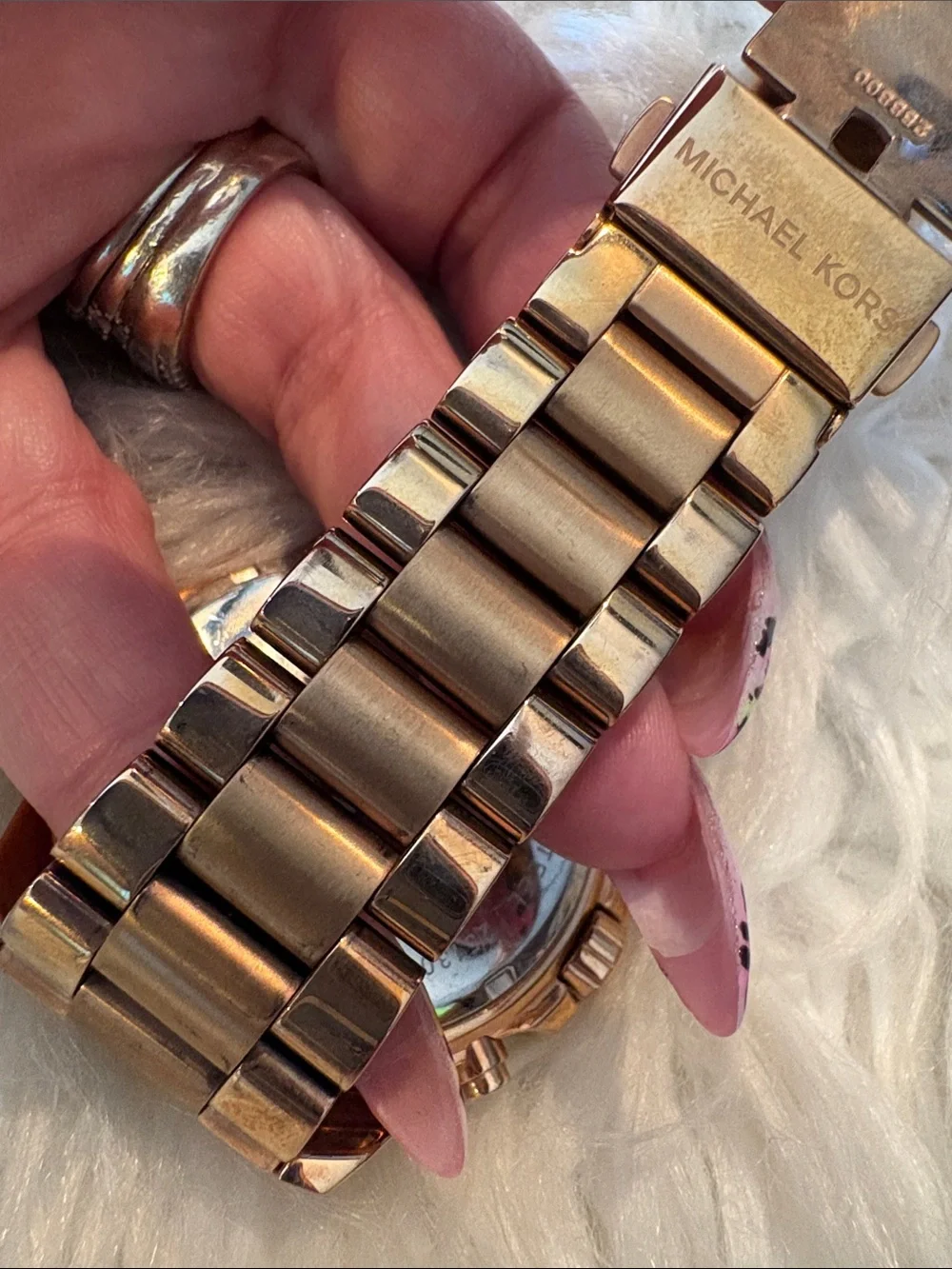 Michael Kors Rose Gold-Tone Women's Chronograph Bracelet Watch